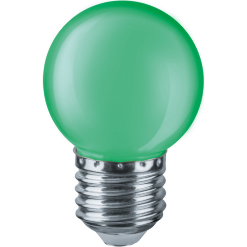 Лампа светодиодная Navigator 71 828 NLL-G45-1-230-G-E27 1W зелёный фото 2