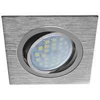 Поворотный встраиваемый светильник DL205 Ecola FC16PSECB шлифованный алюминий/хром 421726