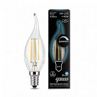 Светодиодная лампа Gauss 104801205-D LED Filament Candle tailed dimmable E14 5W 4100K