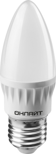 Светодиодная лампа OnLight 61 130 OLL-C37-8-230-6.5K-E27-FR 8W 6500K свеча