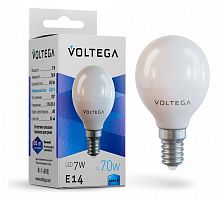 Лампа светодиодная Voltega 7055 Simple VG2-G45E14cold7W E14 7Вт 4000K
