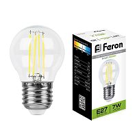 Лампа светодиодная FERON 25877 LB-52 E27 7Вт 4000K 230В Filament