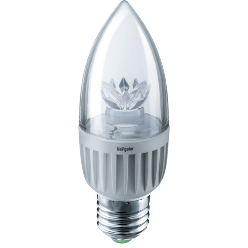 Лампа светодиодная Navigator 71 851 NLL-C37-7-230-4K-E27-CL 7W 4000K свеча прозр фото 2