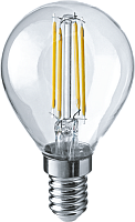 Лампа светодиодная Navigator 61 342 NLL-F-G45-4-230-4K-E14 4W 4000K Filament шарик