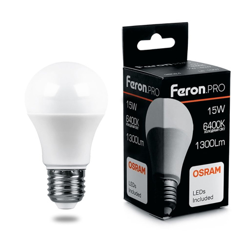 Лампа светодиодная Feron.PRO 38037 LB-1015 E27 15Вт 6400K