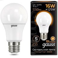 Лампа светодиодная Gauss 102502116 LED A60 16W E27 3000K 150-265V