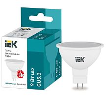 Лампа светодиодная MR16 софит 9Вт 230В 4000К GU5.3 IEK LLE-MR16-9-230-40-GU5