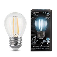 Светодиодная лампа GAUSS 105802211 Filament E27 11Вт 4100K 750Лм 150-265V