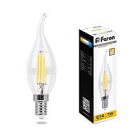Лампа светодиодная FERON 25872 LB-167 E14 7Вт 2700K 230В Filament диммируемая