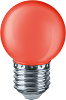 Лампа светодиодная Navigator 71 827 NLL-G45-1-230-R-E27 1W красный