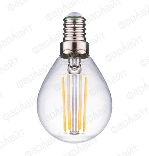 Лампа светодиодная нитевидная прозрачная шар G45 7Вт 4000К Е14 Фарлайт FAR000032