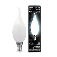 Светодиодная лампа Gauss 104201205 LED Filament Candle Tailed OPAL E14 5W 4100К