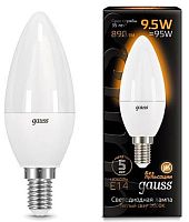 Лампа светодиодная Gauss 103101110 LED Candle E14 9.5W 3000К 150-265V