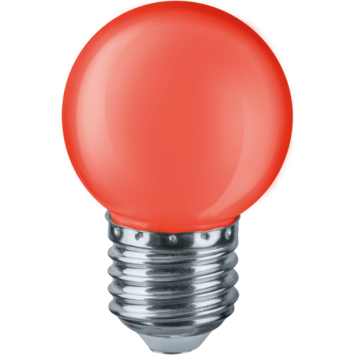 Лампа светодиодная Navigator 71 827 NLL-G45-1-230-R-E27 1W красный фото 2
