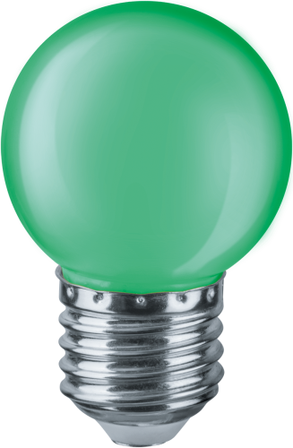 Лампа светодиодная Navigator 71 828 NLL-G45-1-230-G-E27 1W зелёный