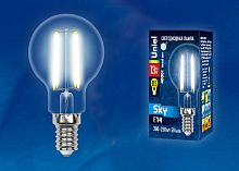 Лампа светодиодная Uniel  E14 13Вт 4000K LED-G45-13W/4000K/E14/CL PLS02WH картон