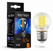 Лампа светодиодная Voltega 7023 Crystal VG10-G1E27warm6W-F E27 6Вт 2800K