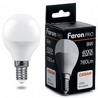 Лампа светодиодная Feron.PRO 38078 LB-1409 E14 9Вт 4000K