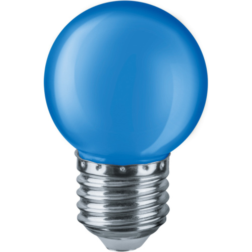 Лампа светодиодная Navigator 71 829 NLL-G45-1-230-B-E27 1W синий фото 2