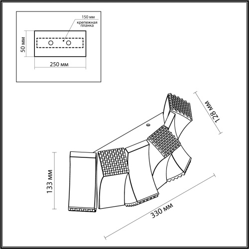 Бра Odeon Light Asturo 4993/12WL 12W 3000K IP20 фото 3