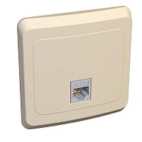 Розетка компьютерная 1-м СП Этюд RJ45 кат.5E крем. SchE KOMC-001K