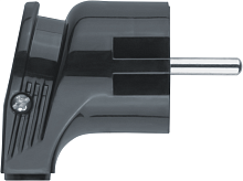 Вилка Navigator 61 363 NCA-PL04-16A-E-BL угловая с/з черная