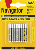 Элемент питания Navigator 94 751 NBT-NE-LR03-BP4 (цена за блистер)