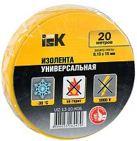Изолента ПВХ 0.13х15мм (рул.20м) желт. IEK UIZ-13-10-K05