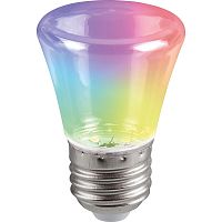 Лампа светодиодная Feron 38131 LB-372 E27 1W RGB прозрачный (быстрая смена цвета)