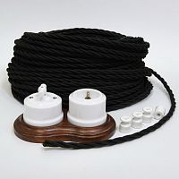 Ретро кабель витой  3х2,5 WERKEL (черный) a039930