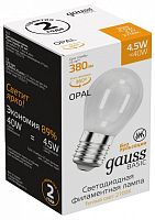 Лампа светодиодная Gauss Basic Filament 1055215 Е27 4.5W 2700К