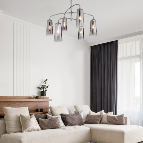 Люстра потолочная Eurosvet Omber 70137/6 хром a057694 фото 3