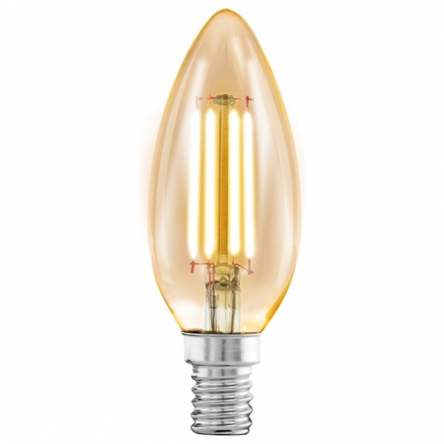 Лампа светодиодная Eglo 11557 E14 4Вт 2200K FILAMENT янтарь