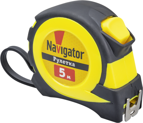 Рулетка Navigator 80 260 NMT-Ru02-A-5-19 (автостоп, 5 м*19 мм)