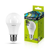 Лампа светодиодная LED-A60-10W-E27-6500K грушевидная ЛОН 172-265В Ergolux 12879