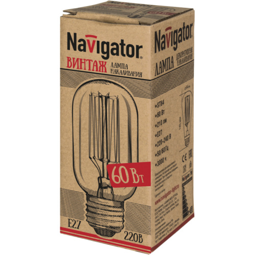 Лампа дизайнерская Navigator 71 958 NI-V-T45-SC15-60-230-E27-CLG фото 2