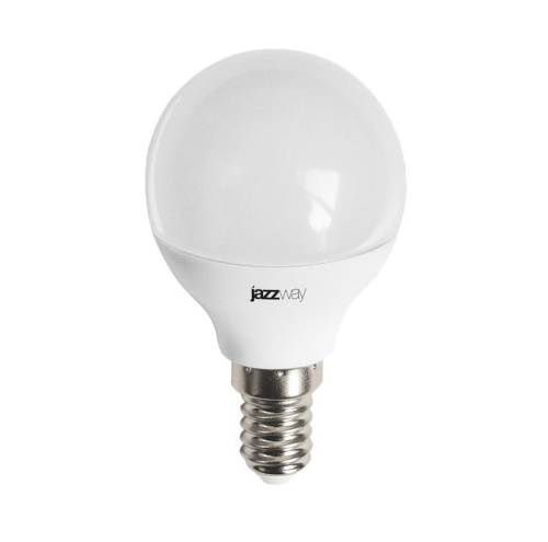 Лампа светодиодная PLED-LX 8Вт G45 шар 4000К нейтр. бел. E14 JazzWay 5025295 фото 2