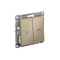 Выключатель для жалюзи 2-кл. AtlasDesign 10А механизм шампань SE ATN000519