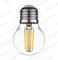 Лампа светодиодная нитевидная прозрачная шар G45 7Вт 2700К Е27 Фарлайт FAR000033