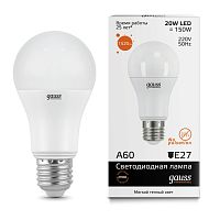 Лампа светодиодная Gauss 23219 LED Elementary A60 20W E27 3000K 180-240V