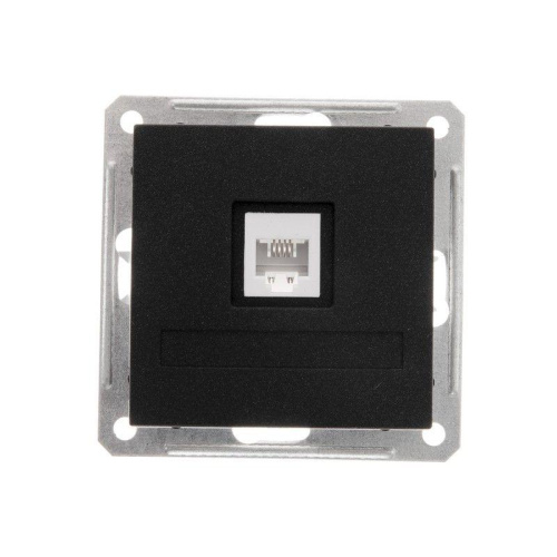 Механизм розетки телефонной 1-м СП W59 RJ11 1А 160В черн. бархат SchE RSI-152T-6-86