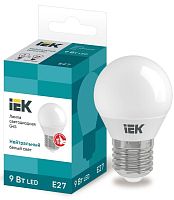 Лампа светодиодная ECO G45 9Вт шар 4000К E27 230В IEK LLE-G45-9-230-40-E27