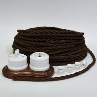 Ретро кабель витой  3х1,5 WERKEL (коричневый) a039932