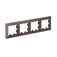 Рамка 4-м AtlasDesign Air мокко/дым. черн. SE ATN220604