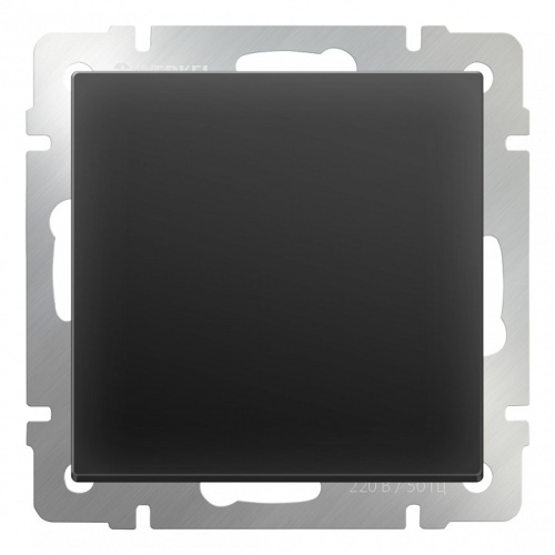 Выключатель одноклавишный без рамки WERKEL WL08-SW-1G Черный матовый a029851