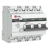 Выключатель автоматический дифференциального тока 4п C 40А 300мА тип AC 4.5кА АД-32 защита 270В электрон. PROxima EKF DA32-40-300-4P-pro