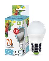Лампа светодиодная LED-Шар-standard 7.5Вт шар 4000К нейтр. бел. E27 675лм 160-260В ASD 4690612003993