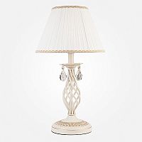 Настольная лампа декоративная Eurosvet Amelia 10054/1 белый с золотом/прозрачный хрусталь Strotskis 79084