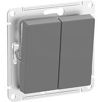 Выключатель 2-кл. Atlasdesign Aqua IP44 (сх. 5) 10AX механизм карбон SE ATN441051
