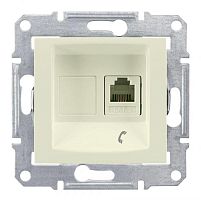 Механизм розетки телефонной 1-м СП Sedna RJ11 беж. SchE SDN4101147